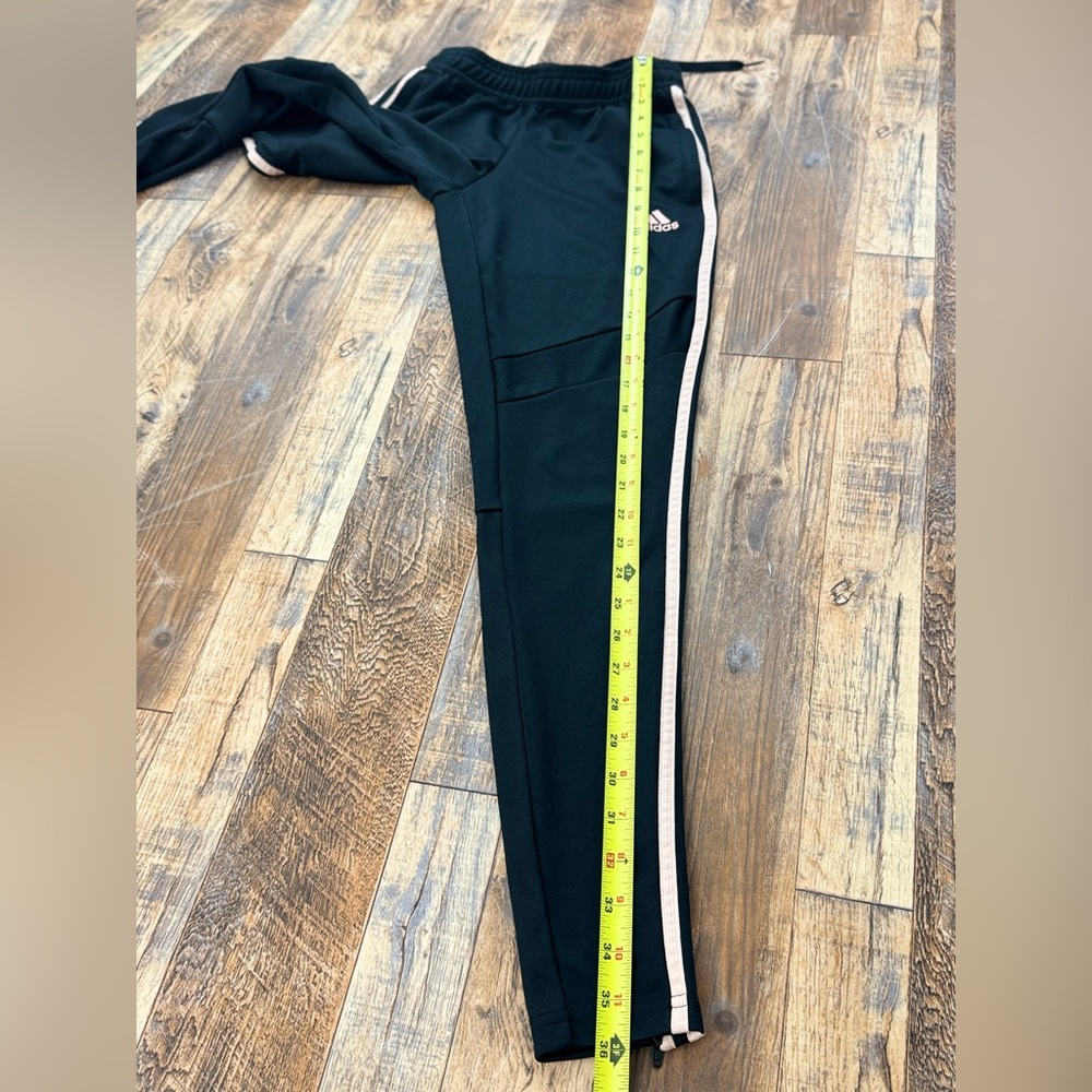 Adidas Women’s CLIMACOOL Athletic Joggers Pink 3 Stripes, Size XS, Leg Zipper - Picture 6 of 12
